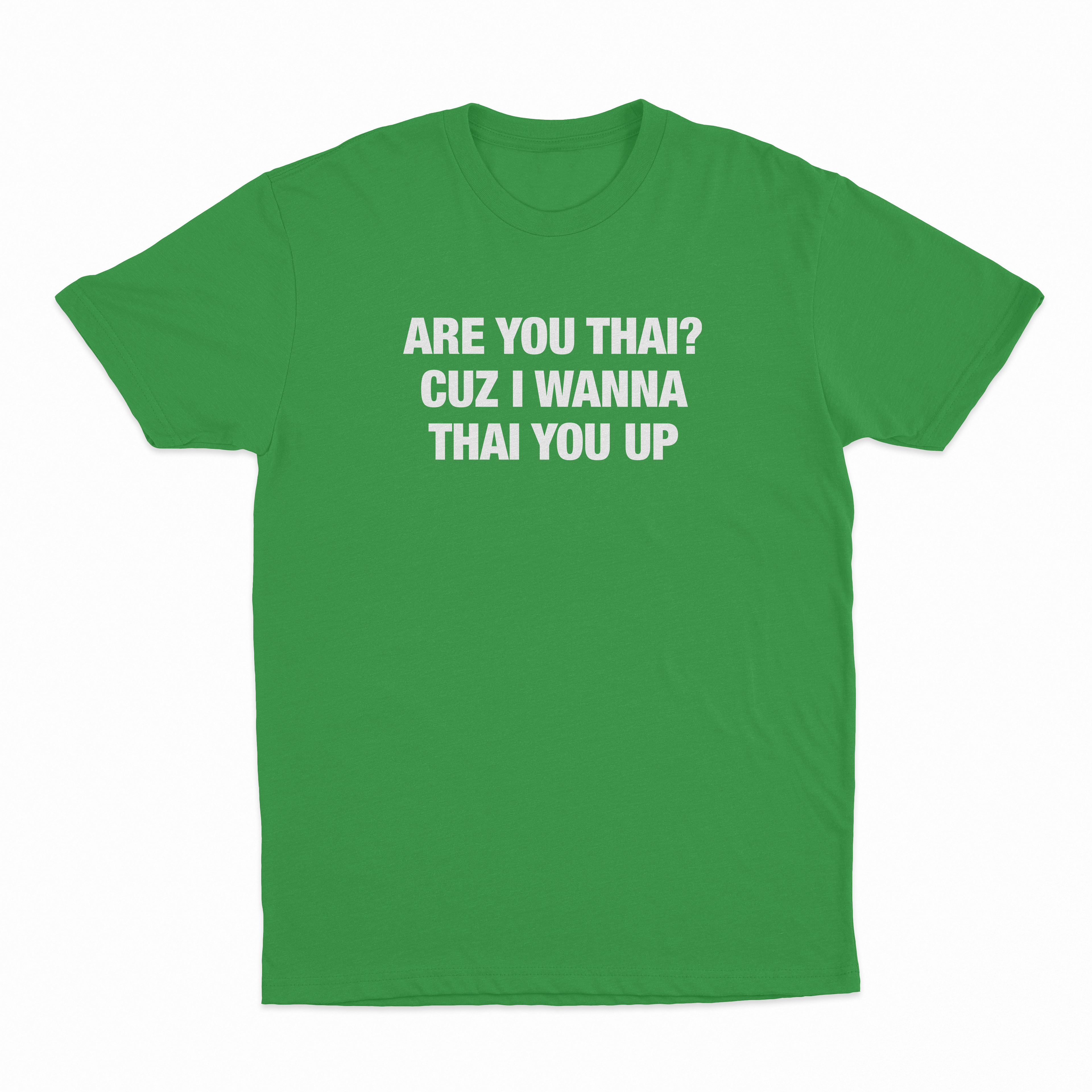 Are You Thai Cuz I'm Wanna Thai You Up Text Only T-Shirt