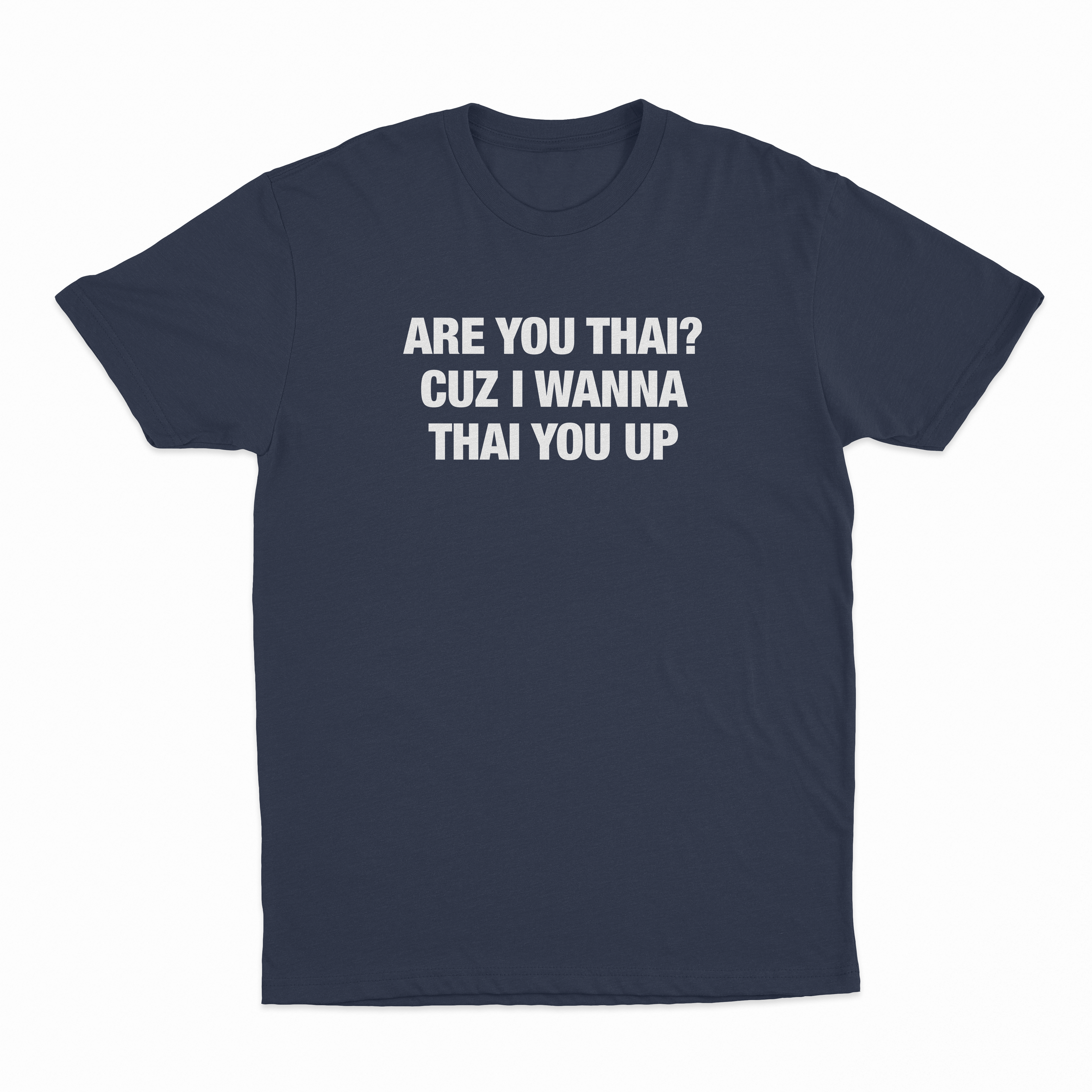 Are You Thai Cuz I'm Wanna Thai You Up Text Only T-Shirt
