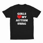 Girls Heart My Autism Swag T-Shirt
