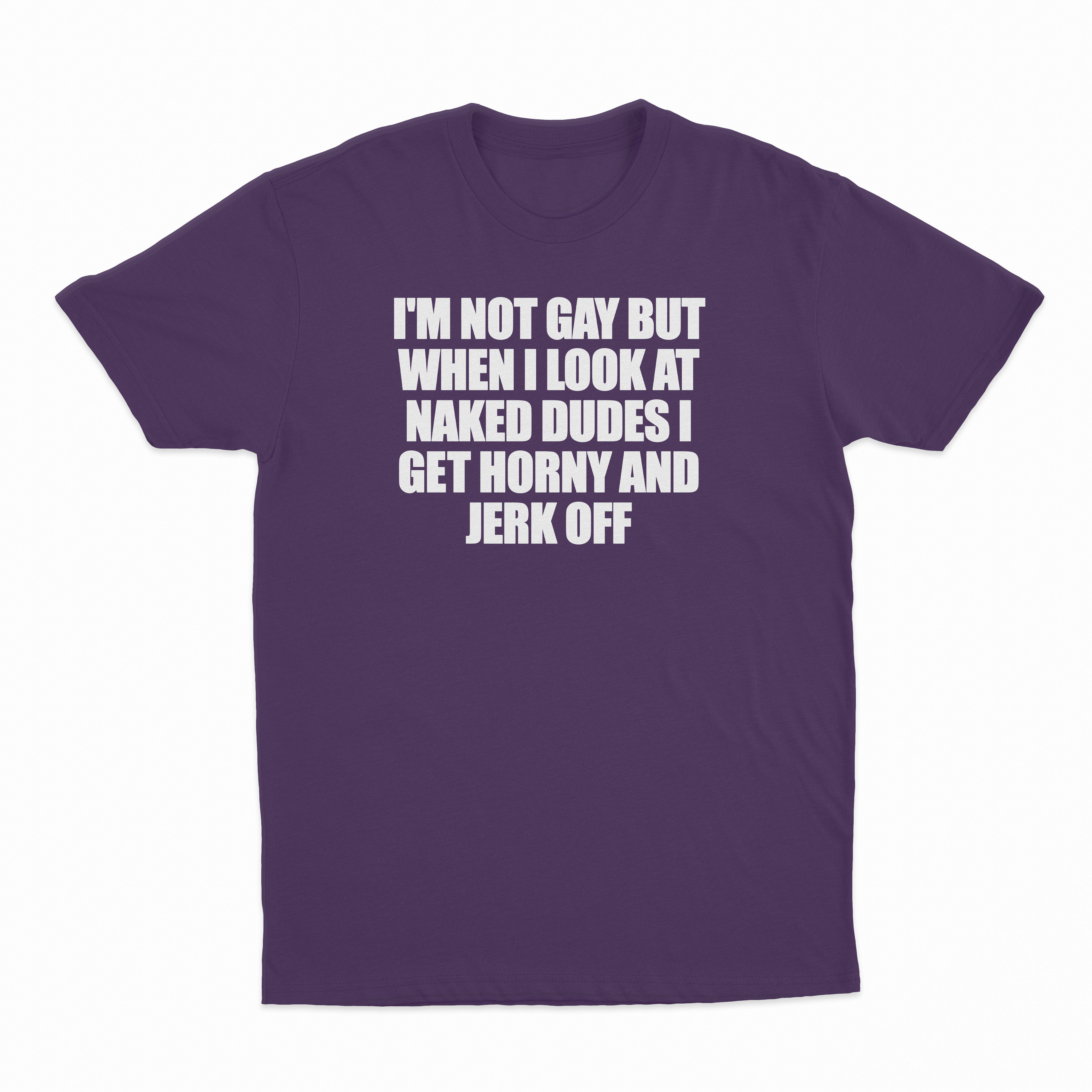 I'm Not Gay But When I Look At Naked Dudes I Get Horny And Jerk Off T-Shirt