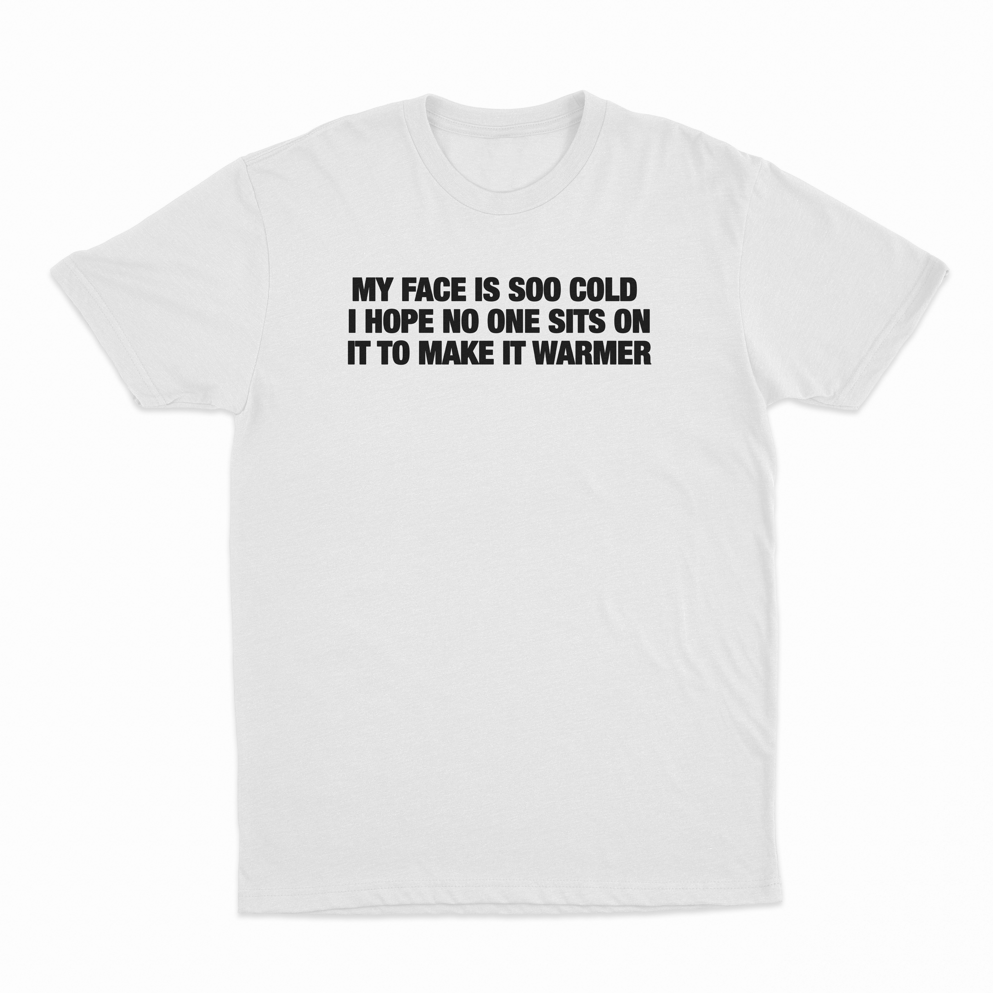 My Face Is Soo Cold I Hope No One Sits On It To Make It Warmer T-Shirt